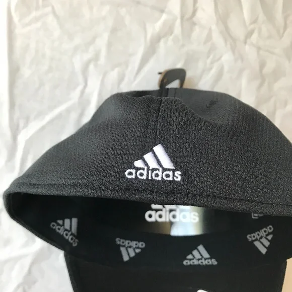 NEW Adidas Men's Release II Stretch Fit Size S/M Black/White Logo Cap Sport Hat - Picture 6 of 8